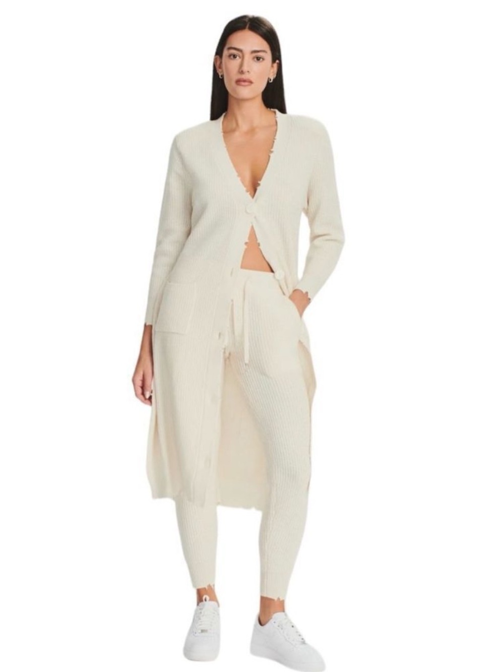 Retrofete SER.O.YA AMANDA WOOL SWEATER DRESS Cream Wool- Size XXS